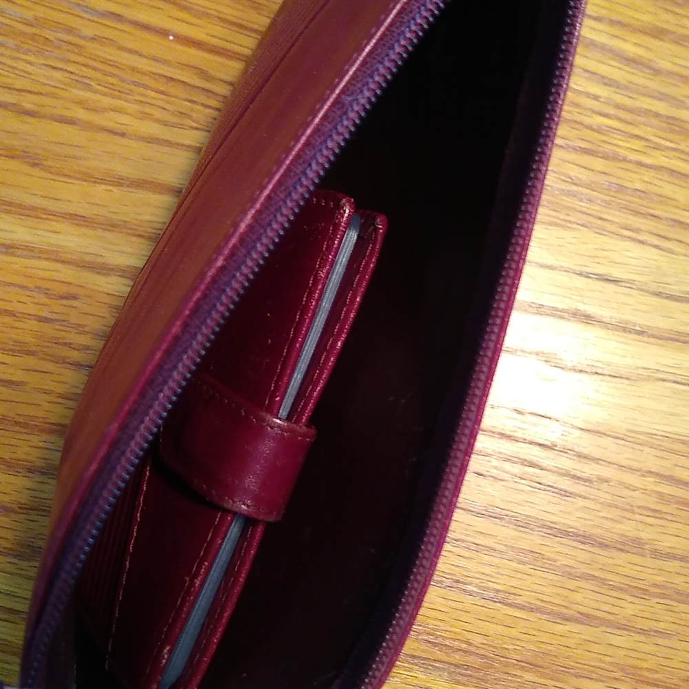 Vintage Leather Make-Up Clutch & Credit Card Folio - Picture 12 of 13